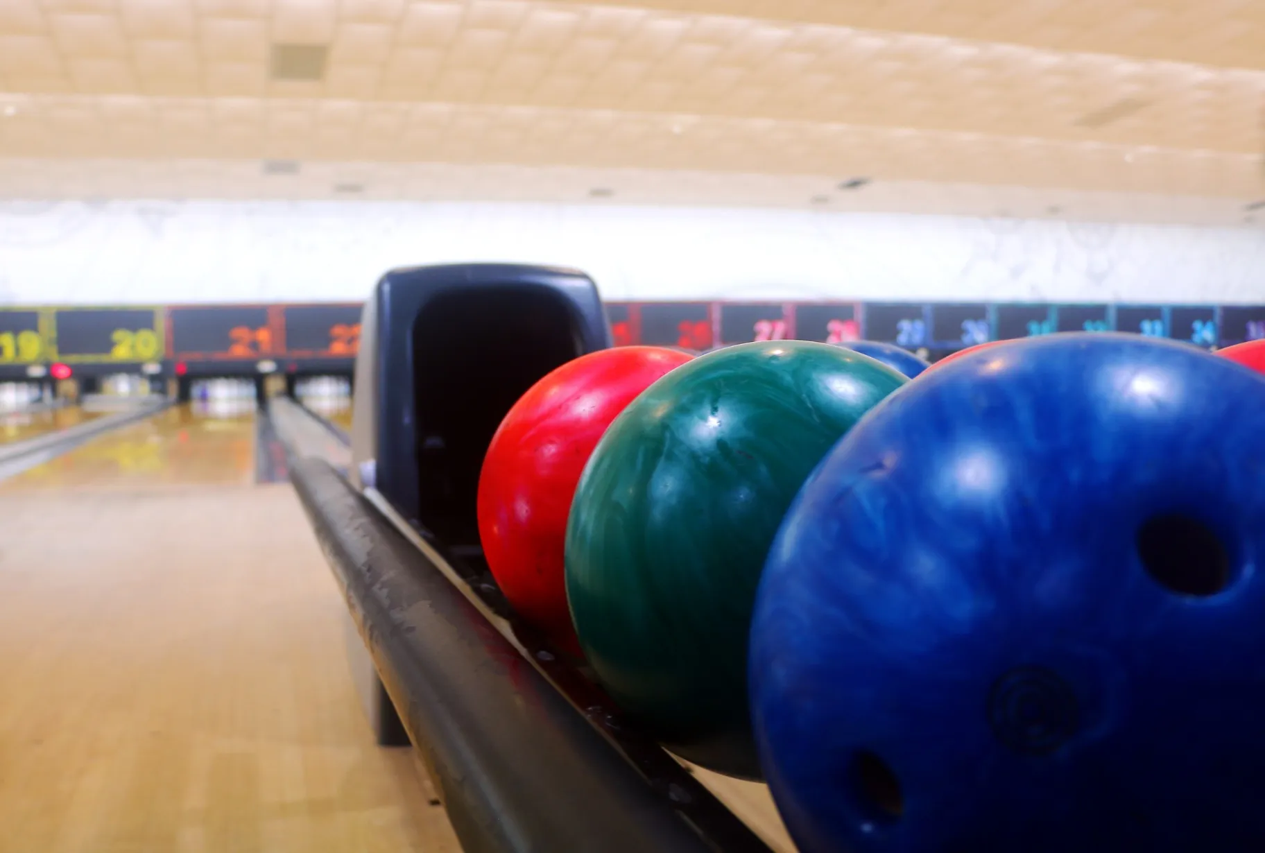 Bowling balls in close up Bowling balls in close up